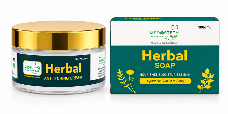 Medosteth Herbal Cream and Soap Combo, product shot